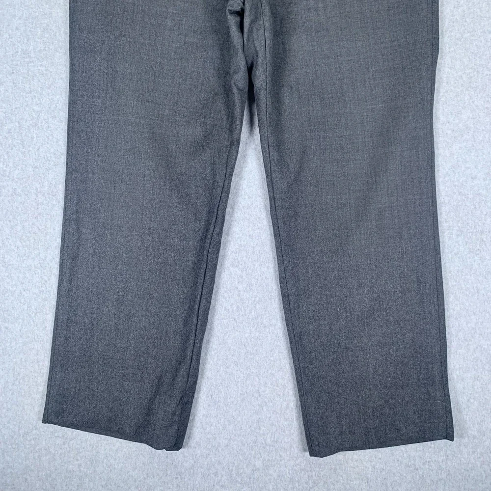 Brooks Brothers Dress Pants Mens 37RG Gray All Wool Makers Flat Front Trousers